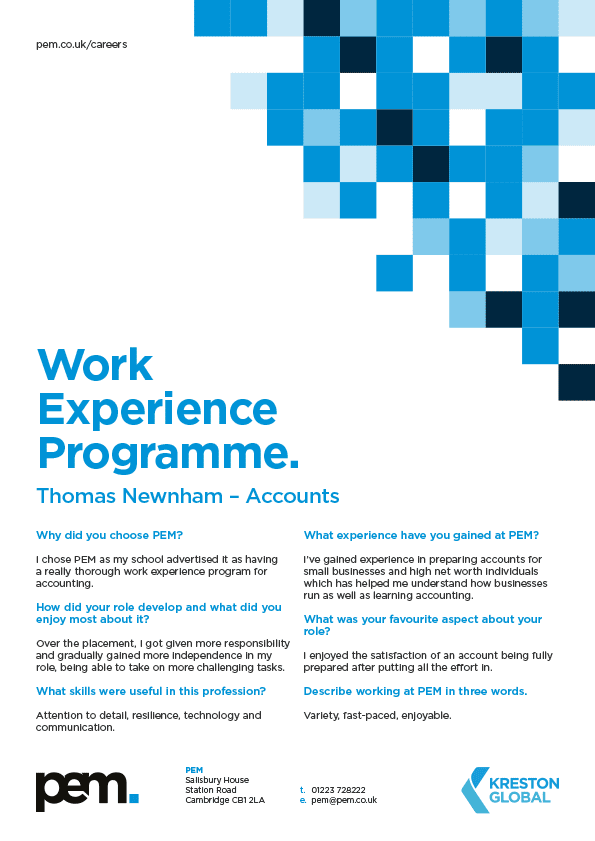 Work Experience Feedback - Thomas Newnham